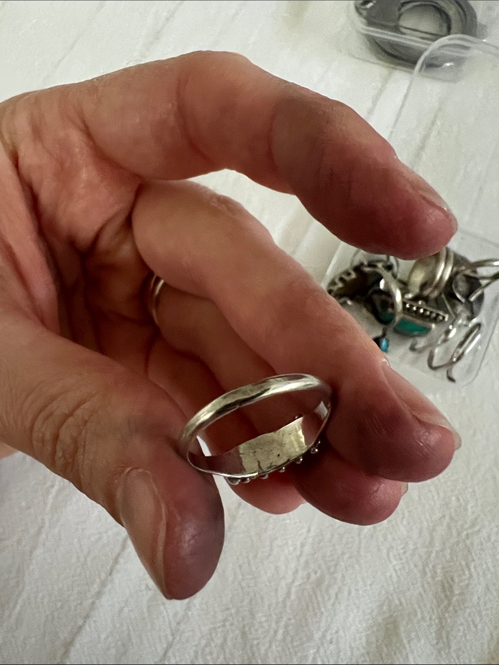 Sterling Silver Turquoise Ring - Women Jewelry - Picture 4 of 7